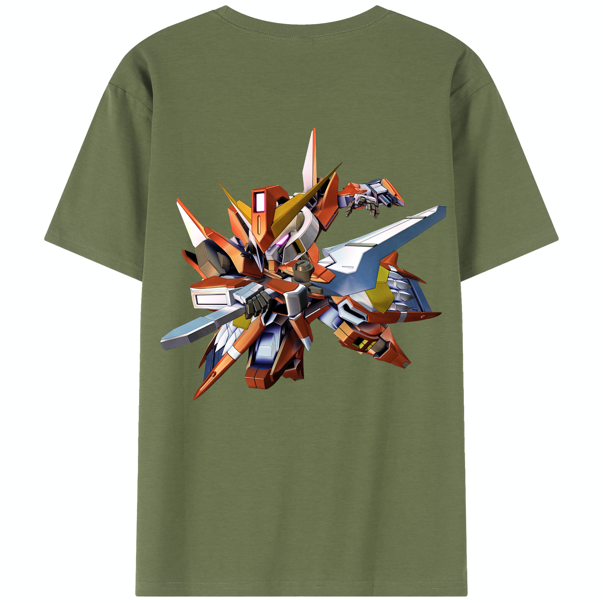 （画像用） 機動戦士ガンダム Mobile Suit Gundam 綿100％半袖Tシャツ（背面プリント）